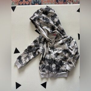 Juicy Couture|Baby girl gray tie dye full zip sweater hoodie,Bling rhinestone•